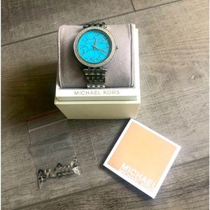 MICHAEL KORS watch. Beautiful turquoise face.